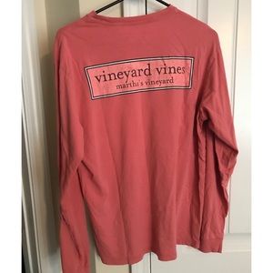 Pink long sleeve vineyard vines tshirt